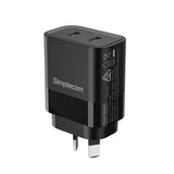 Darrahopens Electronics > Mobile Accessories Simplecom CU221 Dual USB-C Fast Wall Charger PD 20W for Phone Tablet