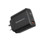 Darrahopens Electronics > Mobile Accessories Simplecom CU265 Dual Port PD 65W GaN Fast Wall Charger USB-C + USB-A for Phone Laptop