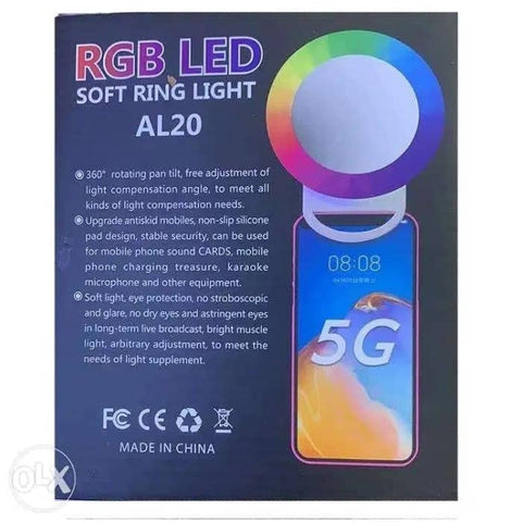darrahopens Electronics > Mobile Accessories TEQ RGB LED Soft Ring Light AL20 for Mobile