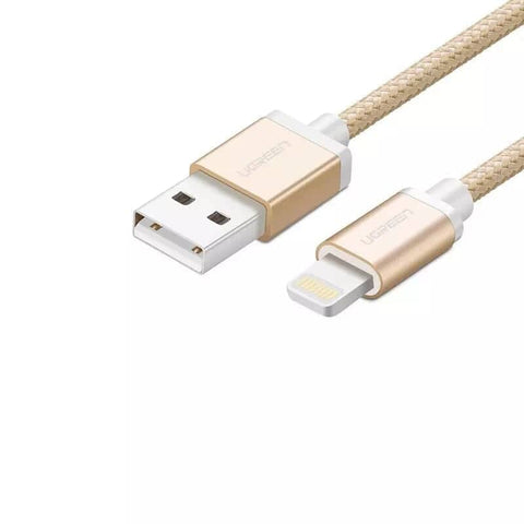 darrahopens Electronics > Mobile Accessories UGREEN 30587 iPhone 8-pin to USB2.0 Sync & Charging Cable 1M Gold