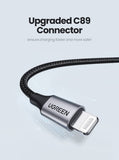 Darrahopens Electronics > Mobile Accessories UGREEN 60158 USB-A to 8-pin iPhone Charging Cable 2M Black
