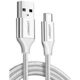 Darrahopens Electronics > Mobile Accessories UGREEN 60409 USB-A to USB-C Charging Cable 3M (Silver White)