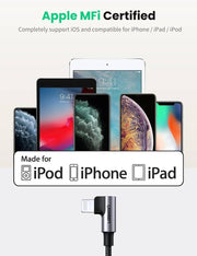 Darrahopens Electronics > Mobile Accessories UGREEN 60763 90 Degree USB-C to iPhone 8-pin Cable 1M