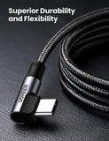 Darrahopens Electronics > Mobile Accessories UGREEN 70643 USB-C to Angle USB-C Cable 1M