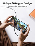 Darrahopens Electronics > Mobile Accessories UGREEN 70643 USB-C to Angle USB-C Cable 1M