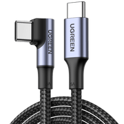 Darrahopens Electronics > Mobile Accessories UGREEN 70643 USB-C to Angle USB-C Cable 1M
