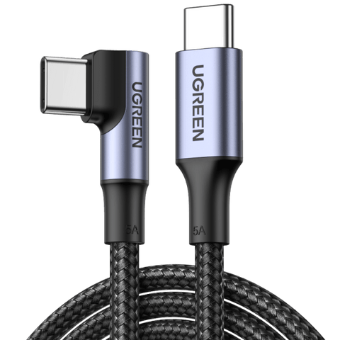 Darrahopens Electronics > Mobile Accessories UGREEN 70643 USB-C to Angle USB-C Cable 1M