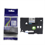 Darrahopens Electronics > Printer Accessories & Supplies Compatible TZE FA3 Fabric Tape Blue-on-White Fabric Cloth 12MM X 3M - for use in Brother Printer