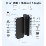 Darrahopens Electronics > USB Gadgets CHOETECH HUB-M52 15-in-1 Laptop USB-C Docking Station
