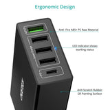 darrahopens Electronics > USB Gadgets CHOETECH Q34U2Q 5-Port 60W PD Charger with 30W Power Delivery and 18W Quick Charge 3.0