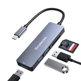 Darrahopens Electronics > USB Gadgets Simplecom CH255 USB-C 5-in-1 Multiport Adapter 3-Port USB-A Hub with SD MicroSD Card Reader