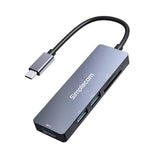 Darrahopens Electronics > USB Gadgets Simplecom CH255 USB-C 5-in-1 Multiport Adapter 3-Port USB-A Hub with SD MicroSD Card Reader