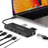 darrahopens Electronics > USB Gadgets Simplecom CHN612 USB-C 12-in-1 Multiport Docking Station Dual HDMI + VGA Triple Display Gigabit LAN