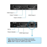 darrahopens Electronics > USB Gadgets Simplecom CM412 HDMI 2.0 1x2 Splitter 1 IN 2 Out 4K@60Hz HDR10 2 Port HDMI Duplicator