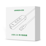 darrahopens Electronics > USB Gadgets UGREEN 20984 USB 2.0 to 3 x USB2.0 with RJ45 (100Mbps) Ethernet Adapter (Black)
