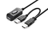 darrahopens Electronics > USB Gadgets UGREEN USB 2.0 Active Extension Cable with USB Power 5M (20213)