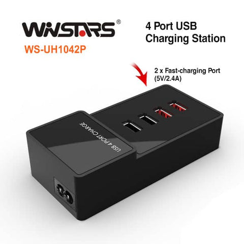 darrahopens Electronics > USB Gadgets Winstars USB 4-Port Charging Station (WS-UH1042P)