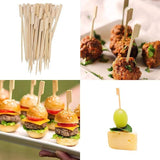 Darrahopens Food & Beverage Bamboo Wooden Catering Paddle Skewers Disposable Finger Food Cocktail BBQ