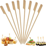 Darrahopens Food & Beverage Bamboo Wooden Catering Paddle Skewers Disposable Finger Food Cocktail BBQ