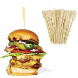Darrahopens Food & Beverage Bamboo Wooden Catering Paddle Skewers Disposable Finger Food Cocktail BBQ