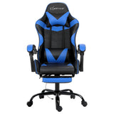Darrahopens Furniture Artiss Gaming Chairs Massage Racing Recliner Leather Office Chair Footrest