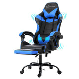 Darrahopens Furniture Artiss Gaming Chairs Massage Racing Recliner Leather Office Chair Footrest