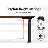 Darrahopens Furniture Artiss Standing Desk Electric Height Adjustable Sit Stand Desks Black Brown