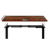 Darrahopens Furniture Artiss Standing Desk Electric Height Adjustable Sit Stand Desks Black Brown