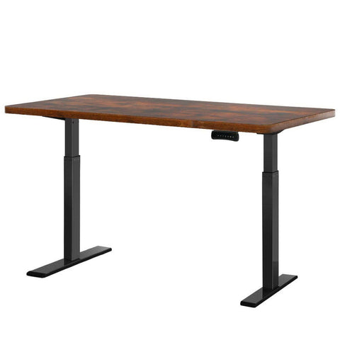 Darrahopens Furniture Artiss Standing Desk Electric Height Adjustable Sit Stand Desks Black Brown