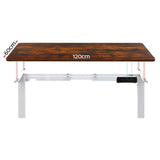 Darrahopens Furniture Artiss Standing Desk Electric Height Adjustable Sit Stand Desks White Brown
