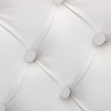 Darrahopens Furniture > Bar Stools & Chairs 2x PU Faux Leather & Velvet Dining Chairs-White & Black