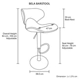 Darrahopens Furniture > Bar Stools & Chairs 2X Red Bar Stools Faux Leather Mid High Back Adjustable Crome Base Gas Lift Swivel Chairs