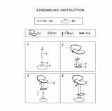 Darrahopens Furniture > Bar Stools & Chairs 2X Red Bar Stools Faux Leather Mid High Back Adjustable Crome Base Gas Lift Swivel Chairs