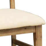 darrahopens Furniture > Bar Stools & Chairs 2x Wooden Frame Leatherette Solid Wood Acacia Dining Chairs in Silver Brush Colour