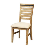 darrahopens Furniture > Bar Stools & Chairs 2x Wooden Frame Leatherette Solid Wood Acacia Dining Chairs in Silver Brush Colour
