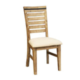 darrahopens Furniture > Bar Stools & Chairs 2x Wooden Frame Leatherette Solid Wood Acacia Dining Chairs in Silver Brush Colour