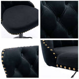 Darrahopens Furniture > Bar Stools & Chairs 4x Height Adjustable Swivel Bar Stool Velvet Nailhead Barstool with Footrest