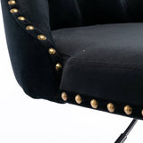 Darrahopens Furniture > Bar Stools & Chairs 4x Height Adjustable Swivel Bar Stool Velvet Nailhead Barstool with Footrest