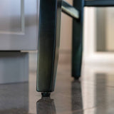 Darrahopens Furniture > Bar Stools & Chairs 4x Velvet Upholstered Button Tufted Bar Stools with Wood Legs and Studs-Beige