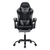 Darrahopens Furniture > Bar Stools & Chairs Artiss 2 Point Massage Gaming Office Chair Footrest Grey