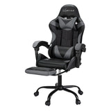 Darrahopens Furniture > Bar Stools & Chairs Artiss 2 Point Massage Gaming Office Chair Footrest Grey