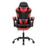 Darrahopens Furniture > Bar Stools & Chairs Artiss 2 Point Massage Gaming Office Chair Footrest Red