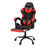 Darrahopens Furniture > Bar Stools & Chairs Artiss 2 Point Massage Gaming Office Chair Footrest Red