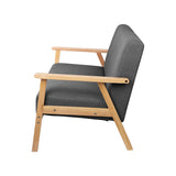 darrahopens Furniture > Bar Stools & Chairs Artiss 2 Seater Fabric Sofa Chair - Grey