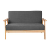darrahopens Furniture > Bar Stools & Chairs Artiss 2 Seater Fabric Sofa Chair - Grey