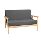 darrahopens Furniture > Bar Stools & Chairs Artiss 2 Seater Fabric Sofa Chair - Grey