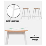 Darrahopens Furniture > Bar Stools & Chairs Artiss 2 x Wooden Bar Stools Bar Stool Dining Chairs Kitchen Barstools Oak