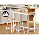 Darrahopens Furniture > Bar Stools & Chairs Artiss 2 x Wooden Bar Stools Bar Stool Dining Chairs Kitchen Barstools Oak