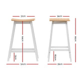 Darrahopens Furniture > Bar Stools & Chairs Artiss 2 x Wooden Bar Stools Bar Stool Dining Chairs Kitchen Barstools Oak