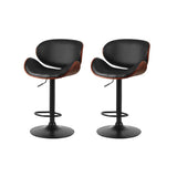 Darrahopens Furniture > Bar Stools & Chairs Artiss 2X Bar Stools Kitchen Stool Chairs Dining Swivel Gas Lift Wooden Metal